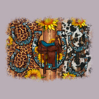 Saddle Sunflower Horseshoe Cowhide Leopard Background Vintage Tee | Teevron