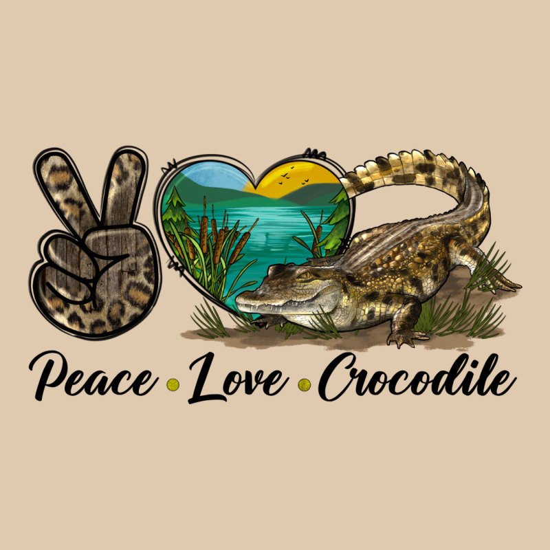 Peace Love Crocodile Heavyweight Sweatshirt by LillyAllenDesigns | Teevron