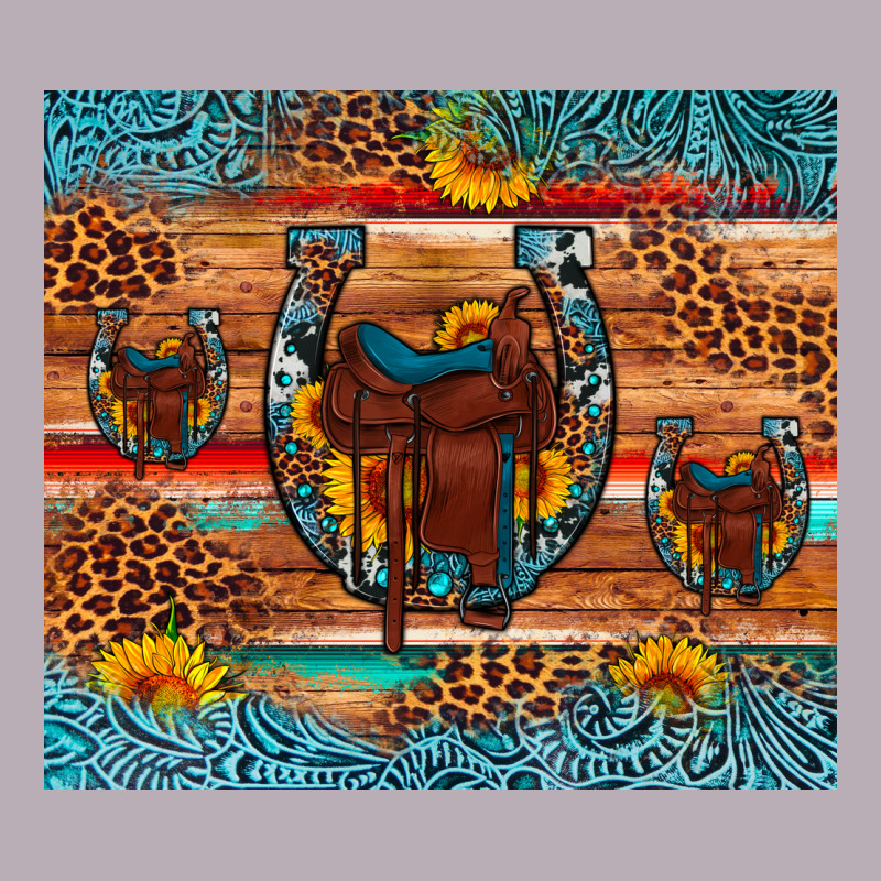 Saddle Horseshoe Leopard Sunflower Vintage Tee by Artiststas | Teevron