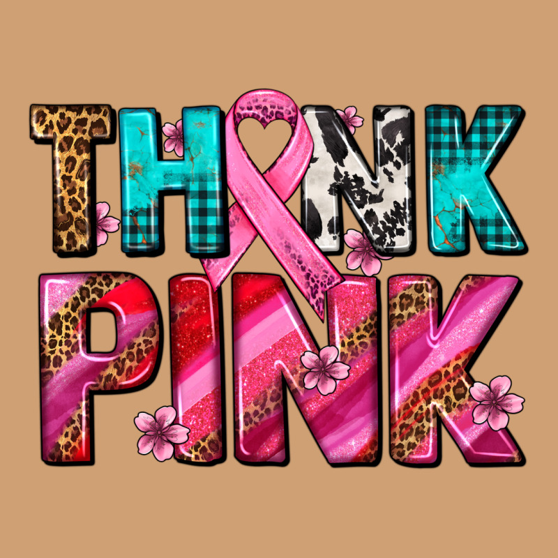 Think Pink Cancer Ribbon Vintage Tee by AdoDesignShop | Teevron
