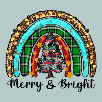 Merry And Bright Rainbow Christmas Heavy Core Tee | Teevron