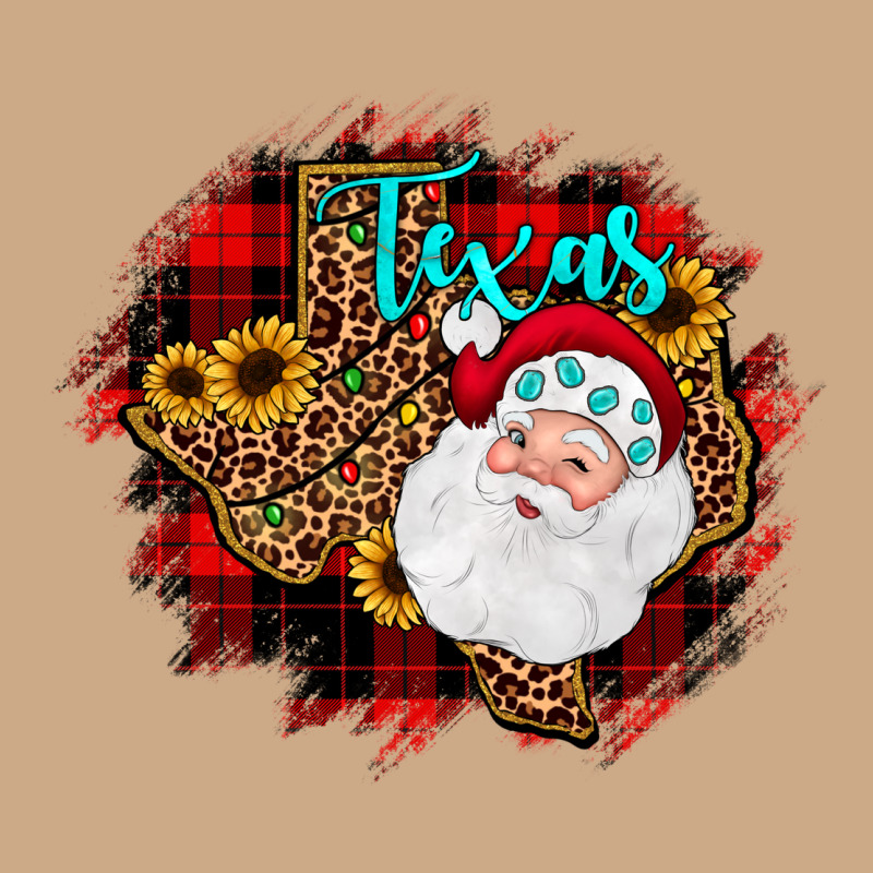 Texas Santa Wood Slice Ornament Vintage Hoodie by JahusDesignShop | Teevron