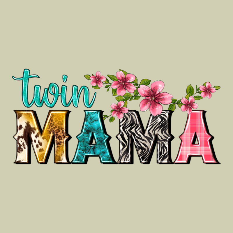 Twin Mama With Flowers Heavy Core Tee by texasbilliewilder | Teevron