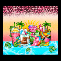 Beach Summer Coffee Cups Ladies Tee | Teevron
