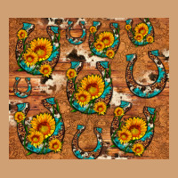 Sunflower Turquoise Leopard Cowhide Horseshoe Vintage Tee | Teevron