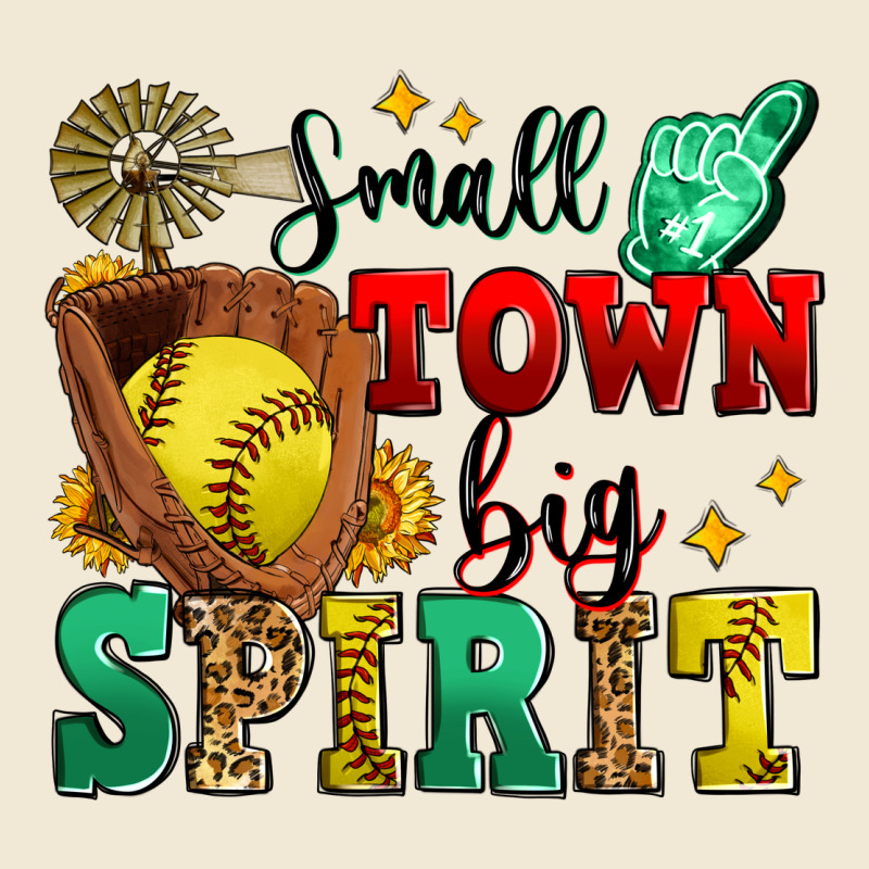 Small Town Big Spirit Softball Premium Tee by Zillion Design Studio | Teevron