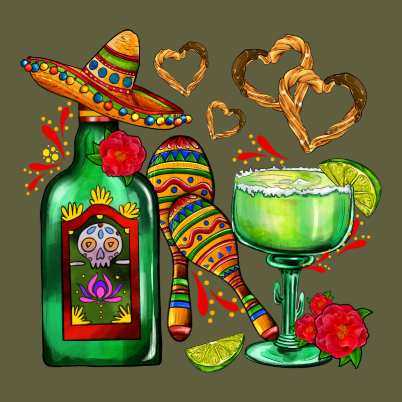 Mexican Tequila Margarita And Maracas Vintage Tee by AdoDesignShop | Teevron
