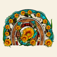 Sunflower Gemstone Leopard Cowhide Horseshoe Rainbow Vintage Tee | Teevron