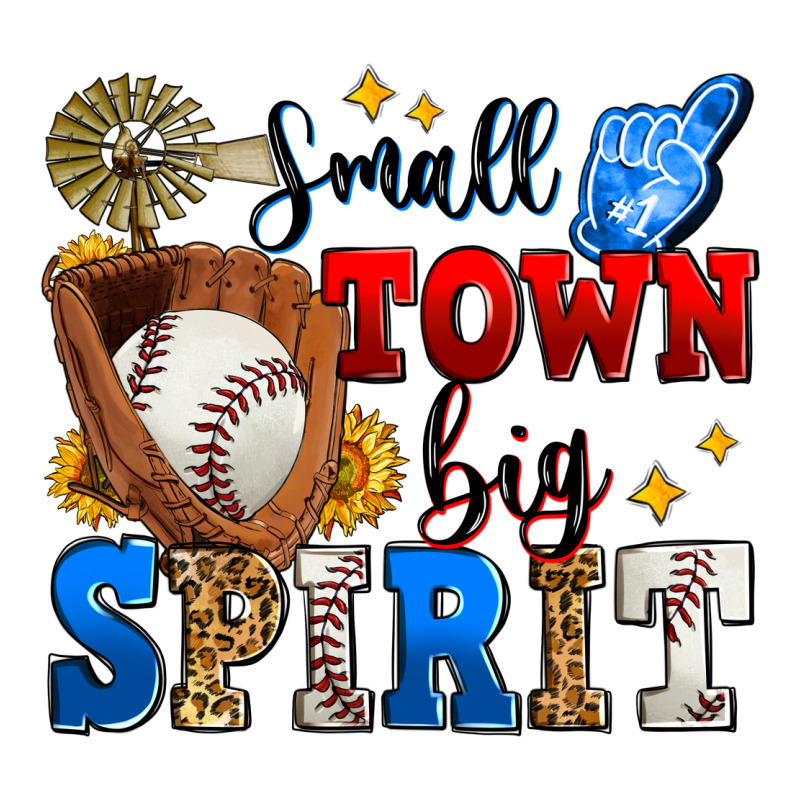 Small Town Big Spirit Baseball Premium Tee by Zillion Design Studio | Teevron