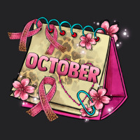 Pink Cancer Ribbon And October Calendar Vintage Tee | Teevron