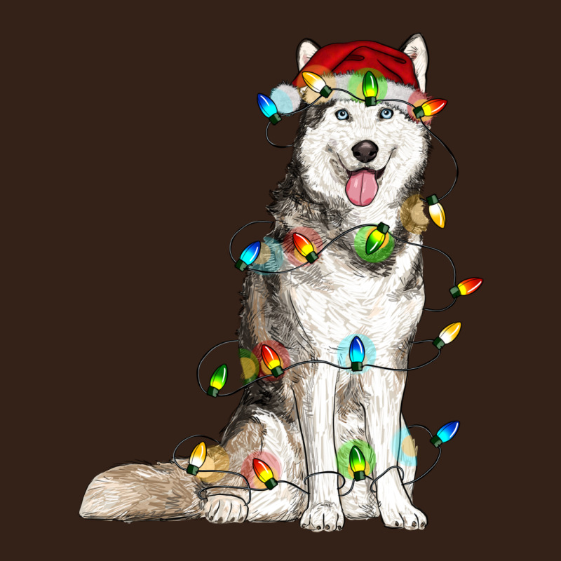 Husky With Christmas Lights Heavy Core Tee by RanaPortraitStore | Teevron