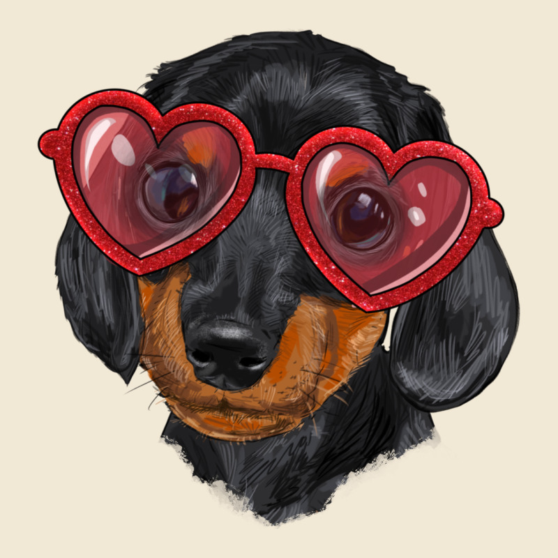 Dachshund With Love Glasses Ladies Tee by RanaPortraitStore | Teevron