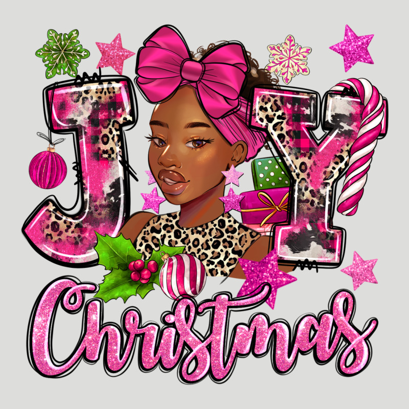 Pink Christmas Joy Black Woman Zipper Hoodie by MaliasSmallBusiness | Teevron
