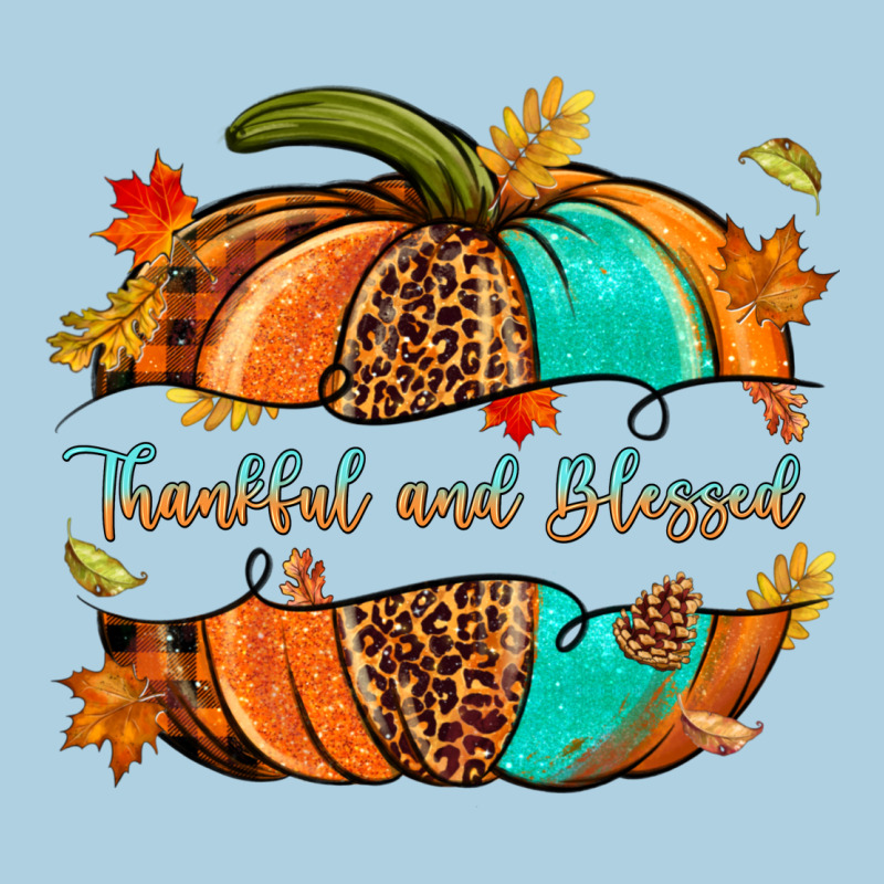 Pumpkin Thankful And Blessed Premium Hoodie by NancyCooperArtShop | Teevron