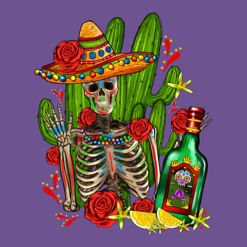 Skeleton With Sombrero And Tequila Vintage Tee by AdoDesignShop | Teevron