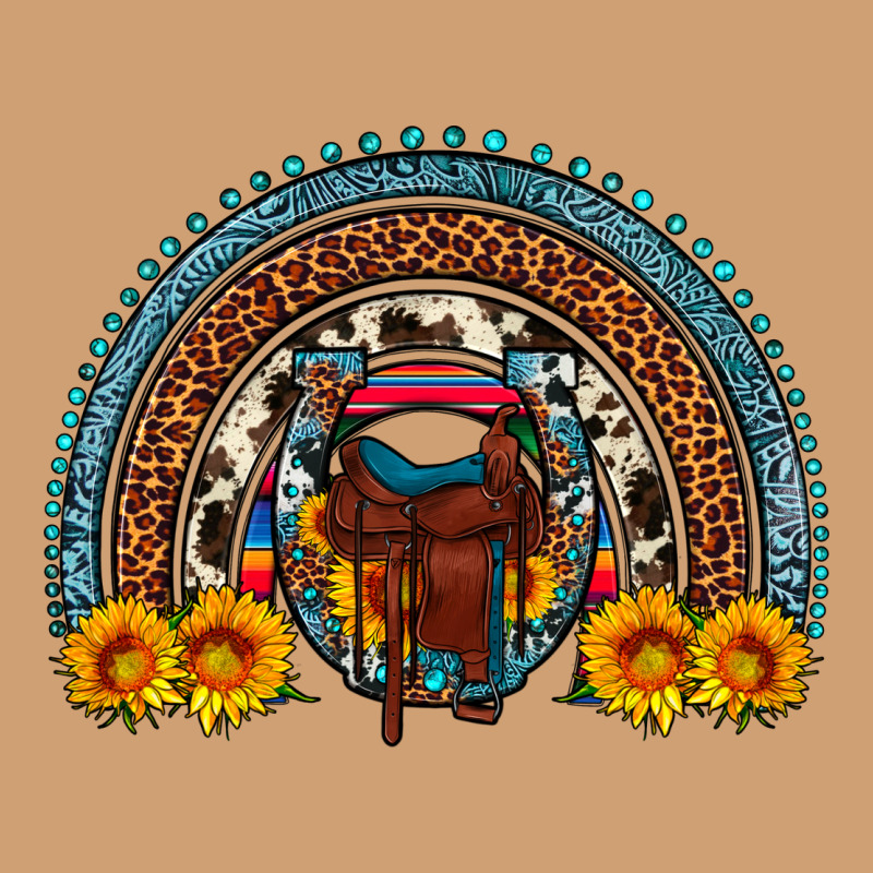 Saddle Sunflower Horseshoe Rainbow Vintage Tee by Artiststas | Teevron