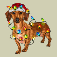 Dachshund With Christmas Lights Heavy Core Tee | Teevron