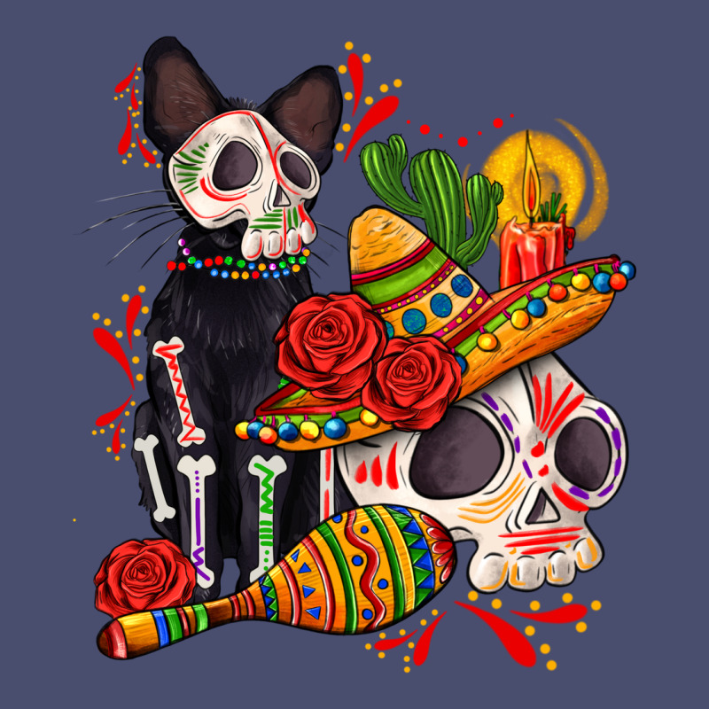 Mexican Dead Day With Skeleton Cat Vintage Tee by AdoDesignShop | Teevron