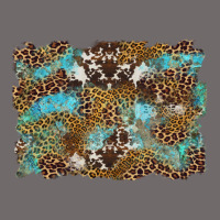 Western Leopards And Turquoise With Cowhide Background Urban Heavy Tee | Teevron