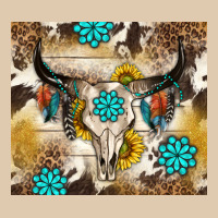 Cowhide Leopard Bull Skull Gemstone Heavyweight Sweatshirt | Teevron