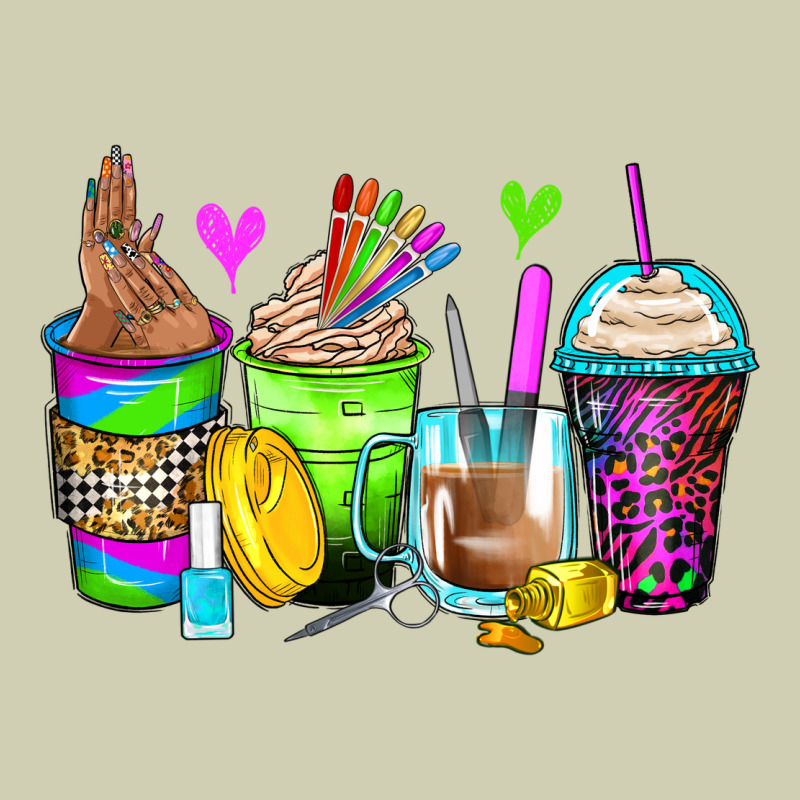 Nail Art Coffee Cups Heavy Core Tee by Zillion Design Studio | Teevron