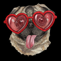 Pug With Love Glasses Ladies Tee | Teevron