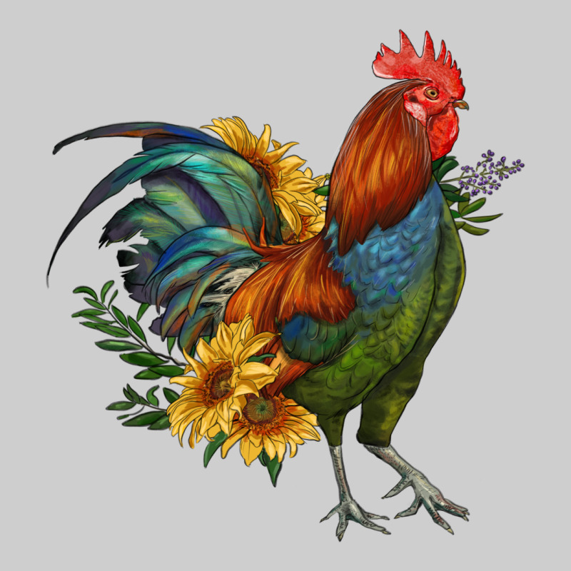 Rooster With Sunflowers Premium Tee by RanaPortraitStore | Teevron
