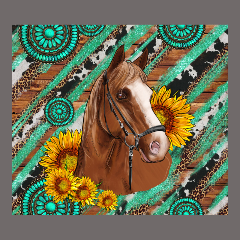 Western Horse With Gemstone And Sunflower Urban Heavy Tee by Artiststas | Teevron