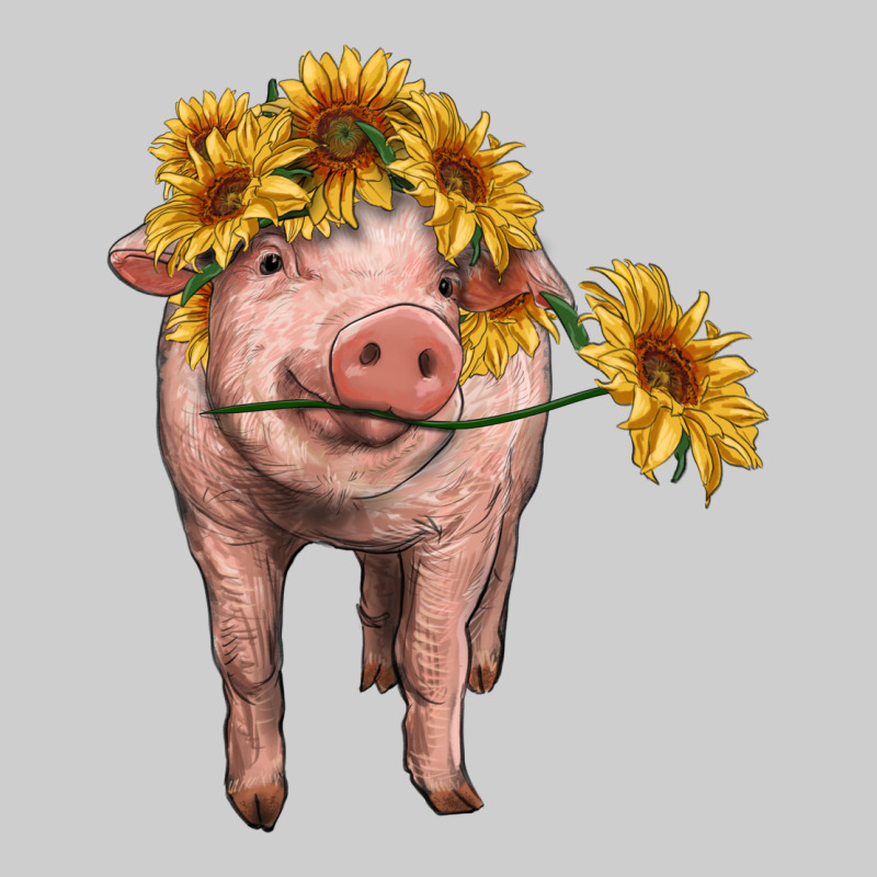 Pig With Sunflowers Premium Tee by RanaPortraitStore | Teevron