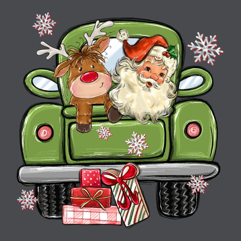 Christmas Santa And Reindeer Truck Zipper Hoodie by MaliasSmallBusiness | Teevron