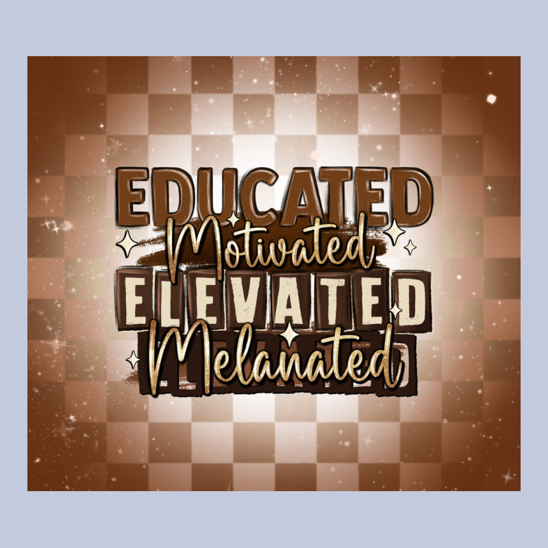 Educated Motivated Elevated Melanated Long Sleeve Tee by MaliasSmallBusiness | Teevron