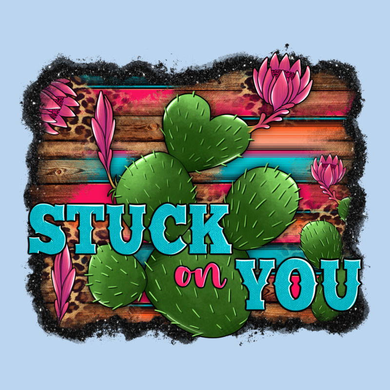 Stuck On You Heart Cactus Serape Leopard Background Classic Tee by Jasminsmagicworld | Teevron