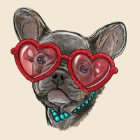 French Bulldog With Love Glasses Ladies Tee | Teevron