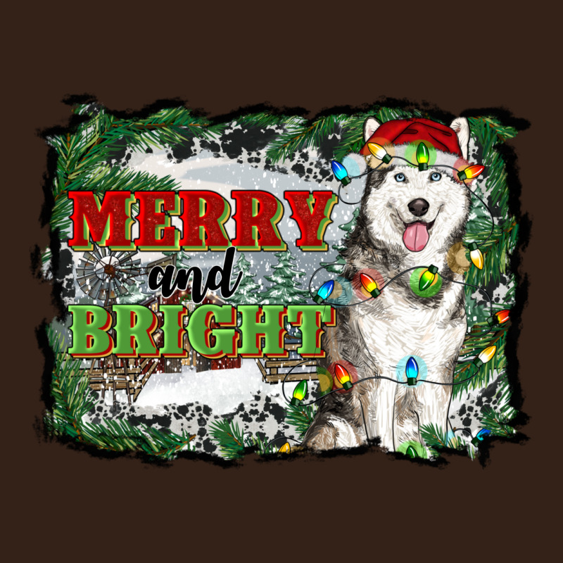 Merry And Bright Husky Farm  Background Heavy Core Tee by RanaPortraitStore | Teevron