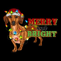 Merry And Bright Dachshund Heavy Core Tee | Teevron