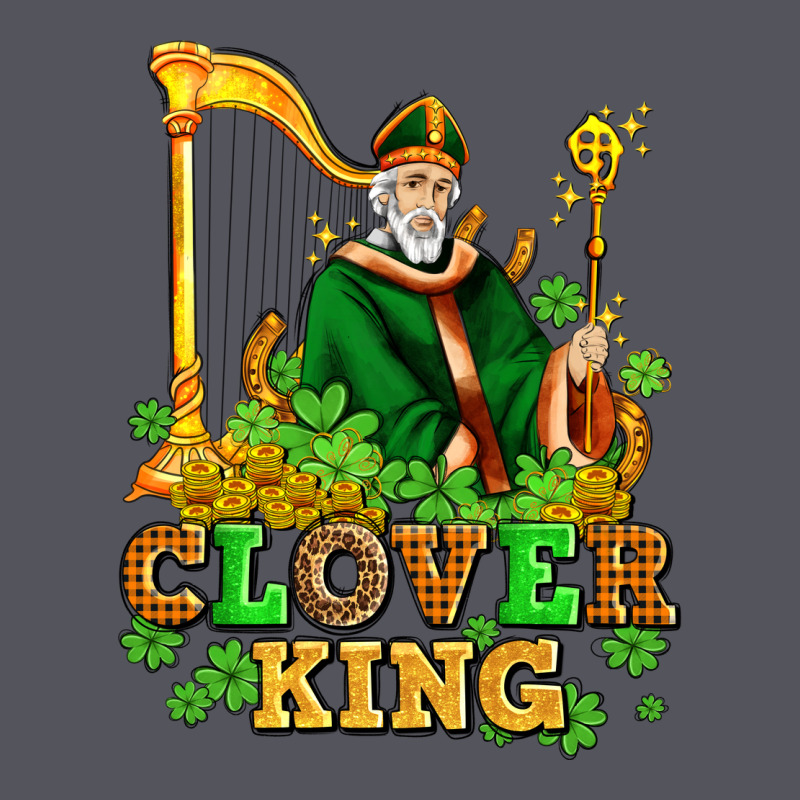 St Patricks Clover King  With Shamrocks Vintage Hoodie by AdoDesignShop | Teevron