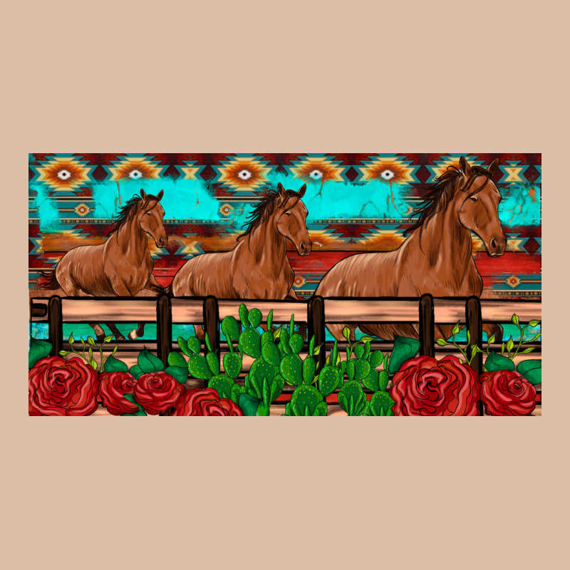 Horses Roses Ann Cactuses License Plate Urban Heavy Tee by Artiststas | Teevron