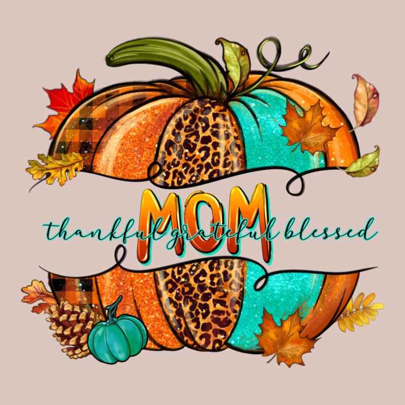 Thankful Grateful Blessed Mom Pumpkin Premium Hoodie by NancyCooperArtShop | Teevron