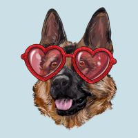 German Shepherd With Love Glasses Ladies Tee | Teevron