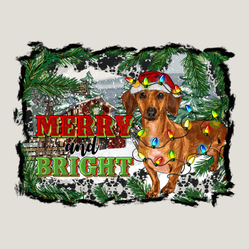 Merry And Bright  Dachshund With Farm Heavy Core Tee by RanaPortraitStore | Teevron