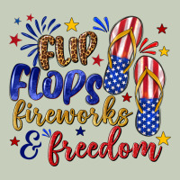 Flip Flops Fireworks And Freedom Ladies Tee | Teevron