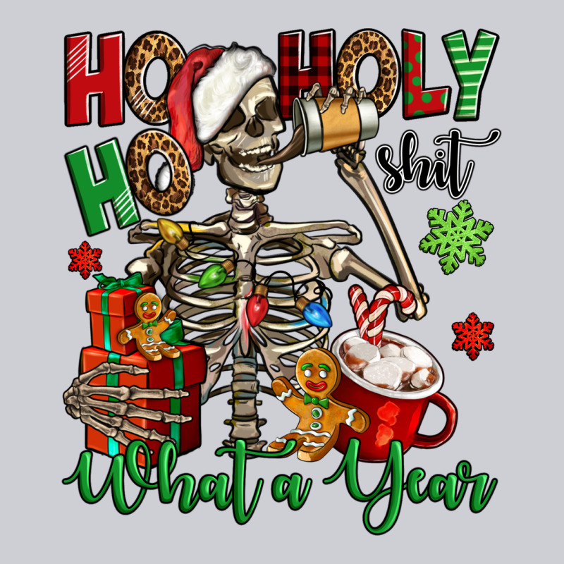 Ho Ho Holy Shit What A Year Christmas Skeleton Heavyweight Sweatshirt by Jasminsmagicworld | Teevron