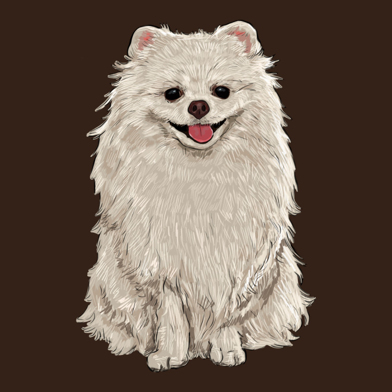 White Pomeranian Heavy Core Tee by RanaPortraitStore | Teevron