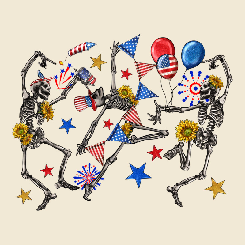 Fourth Of July Dancing Skeleton Ladies Tee by texasbilliewilder | Teevron