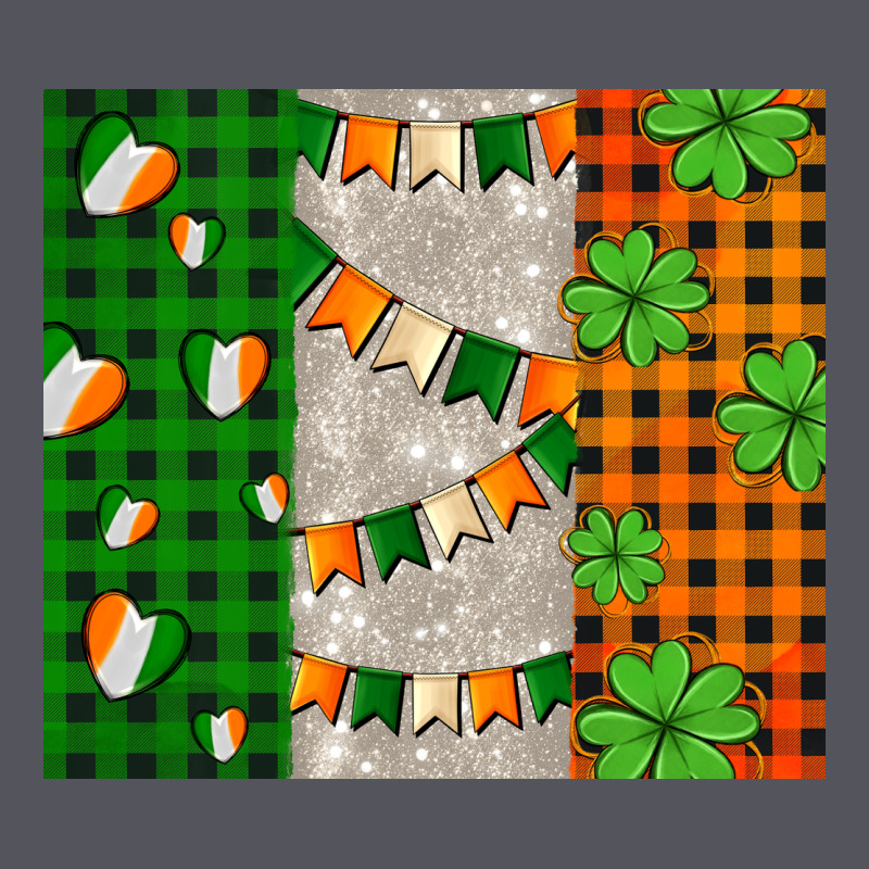 Irish Flag With Shamrocks And Heart Vintage Hoodie by AdoDesignShop | Teevron