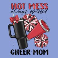 Hot Mess Always Stressed Cheer Mom Long Sleeve Tee | Teevron