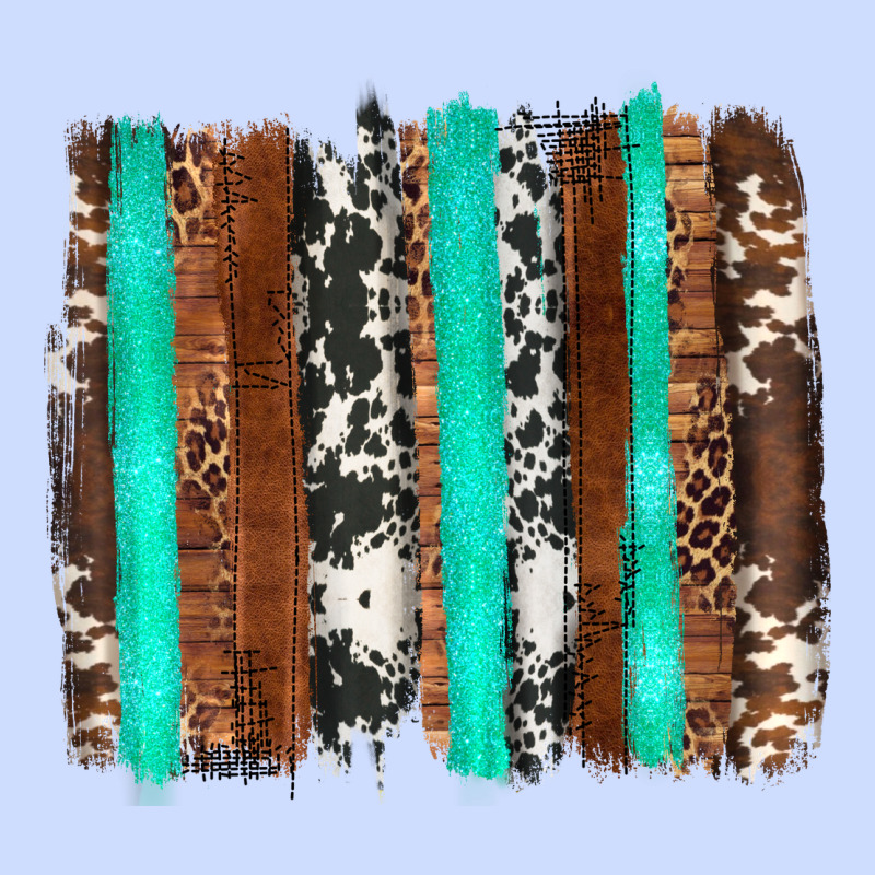 Western Cowhide Wood And Turquoise Glitter Brushstrokes Urban Heavy Tee by Artiststas | Teevron