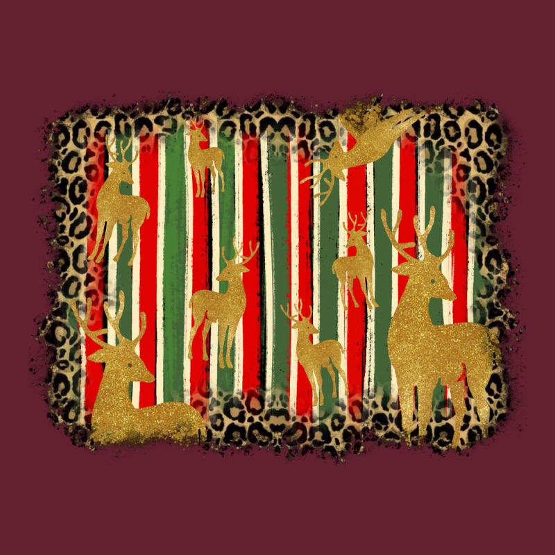 Christmas Reindeers Leopard Background Classic Tee by BarkalooDesign | Teevron