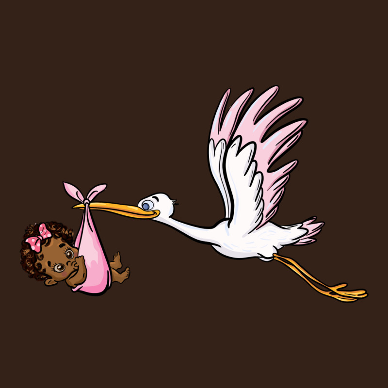 Stork With Black Baby Girl Heavy Core Tee by BarkalooDesign | Teevron