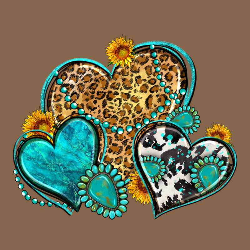 Western Turquoise Hearts Premium Tee by Zillion Design Studio | Teevron